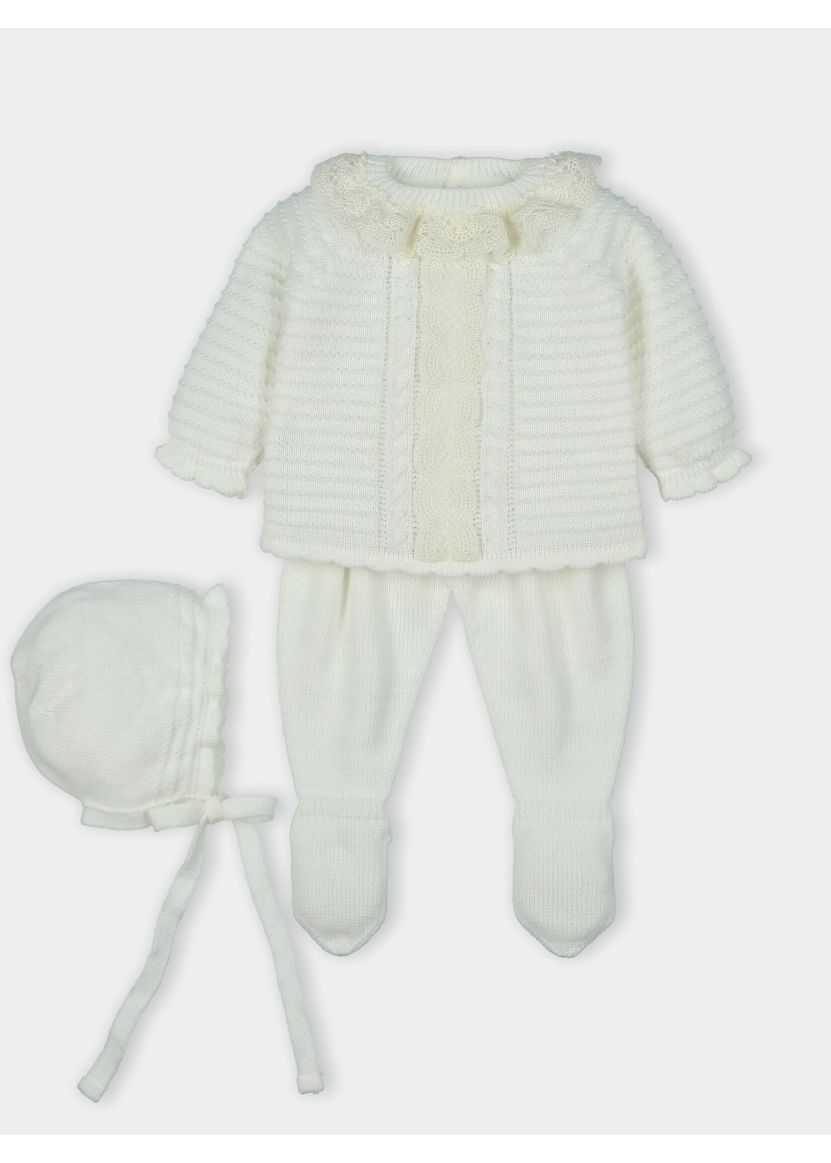 Mac Ilusion Mac Ilusion Traje 3P Canesú tul bordado "SUSURRO" Crudo