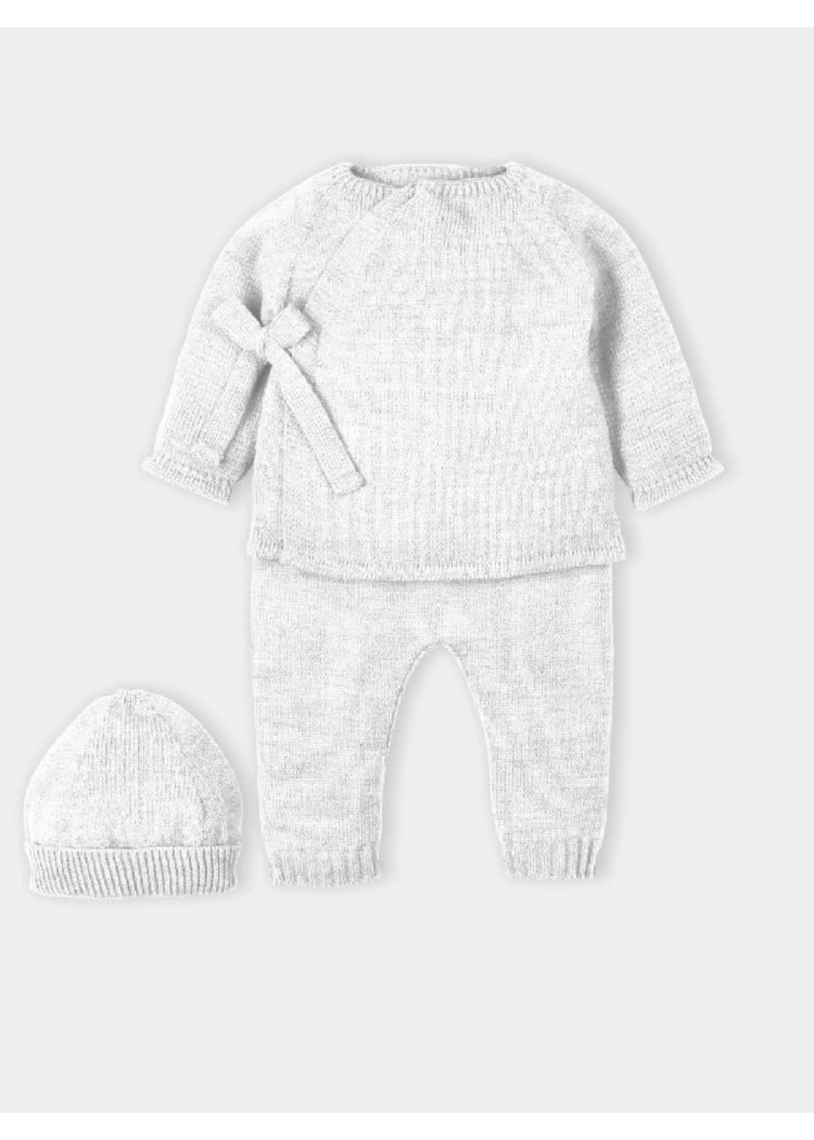 Mac Ilusion Mac Ilusion Traje 3 piezas BASIC cruzado punto fino sin pie Blanco 23