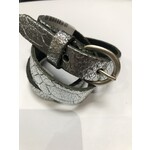 Riem smal  zilver met kroko
