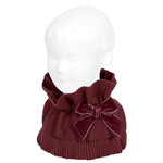 Condor Condor Sjaal bordeaux met fluwelen strik