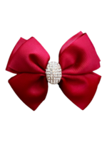 Prinsessefin Prinsessefin Bow  bordeaux stone Swarosky