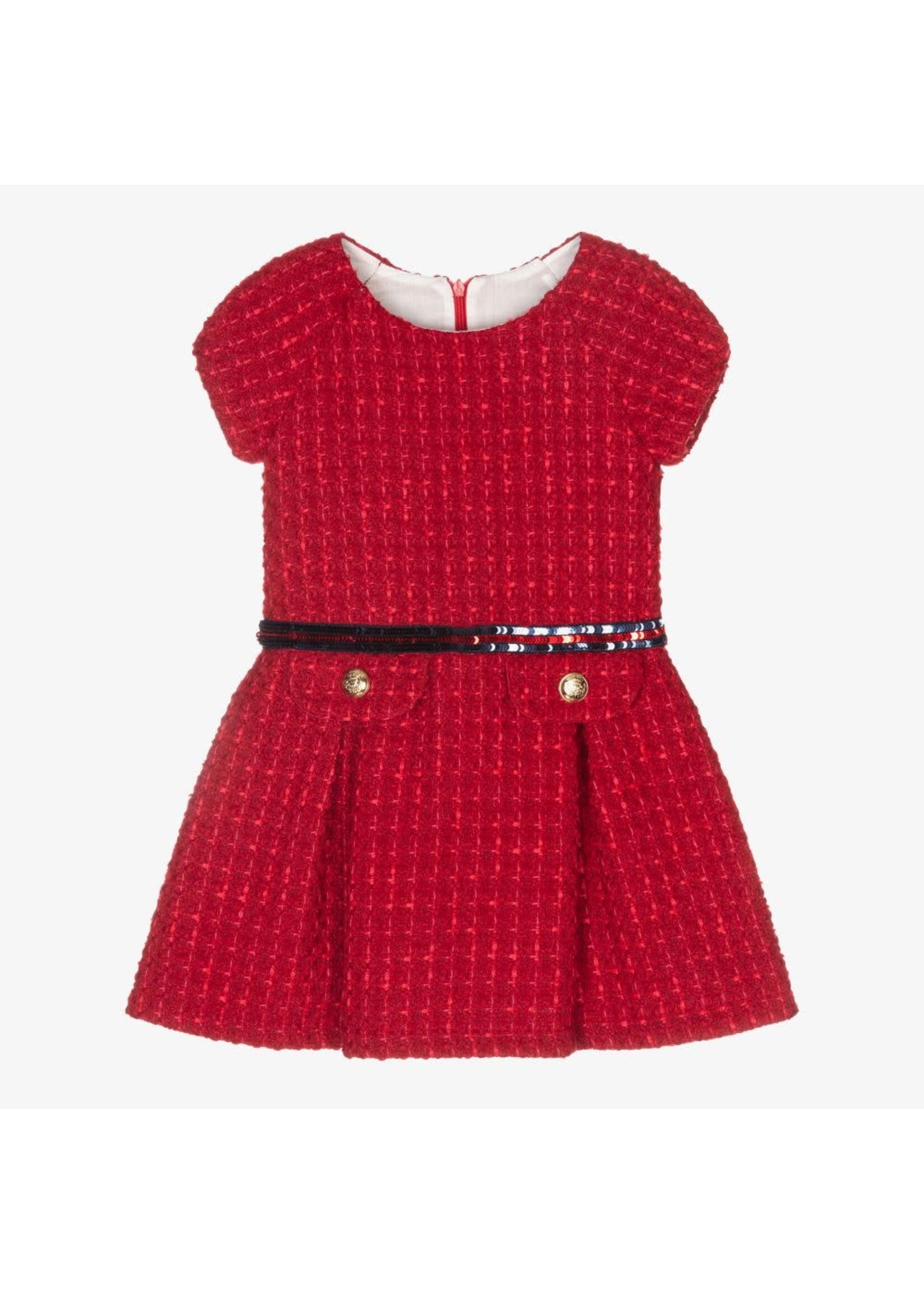 Balloon Chic Balloon Chic  Dress red whith gold button