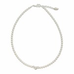 Rian Rian Parel ketting k229 off white met steentje