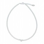 Rian Rian Parel ketting k229 wit met steentje