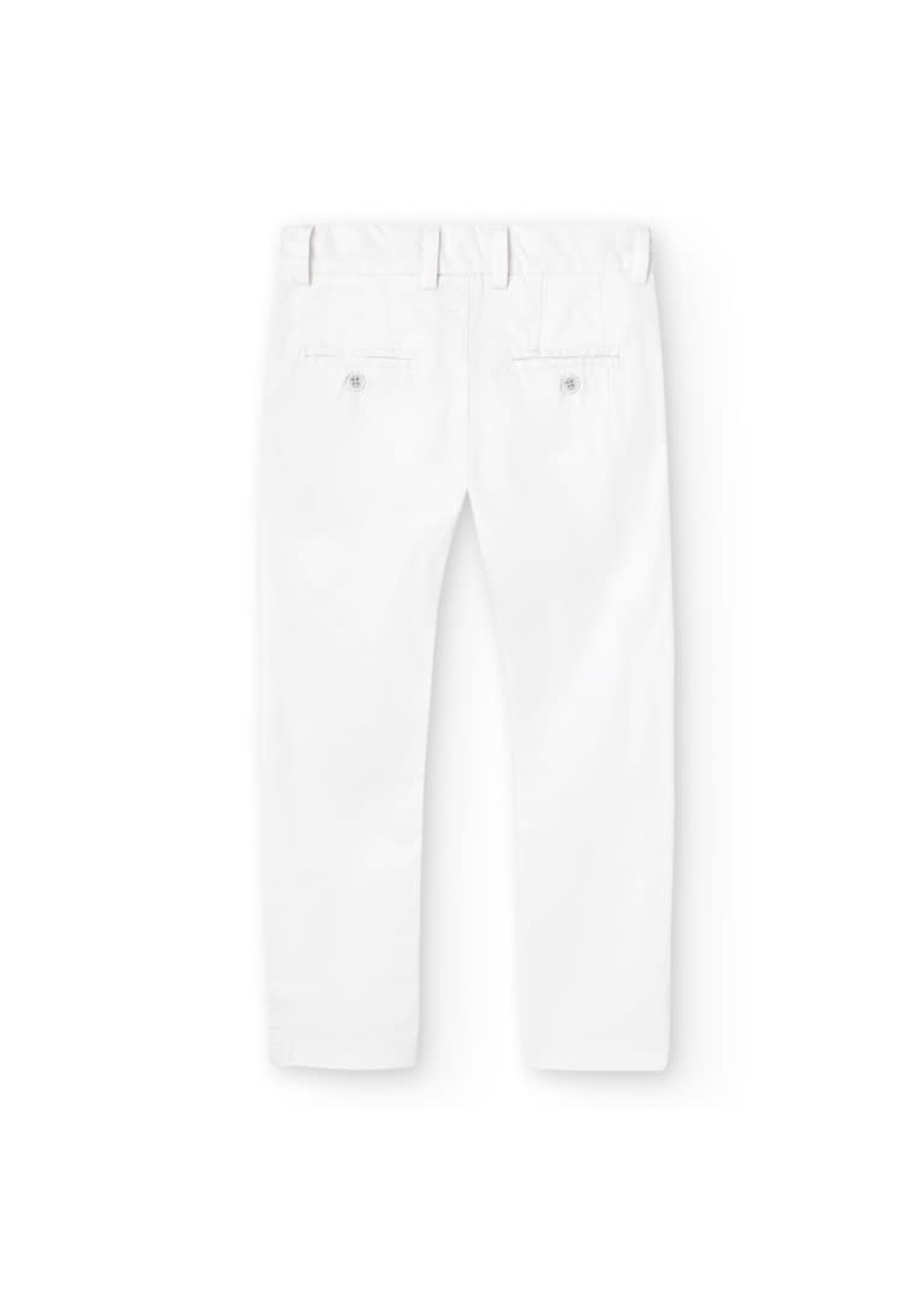 Boboli Stretch satin trousers for boy WHITE 736365