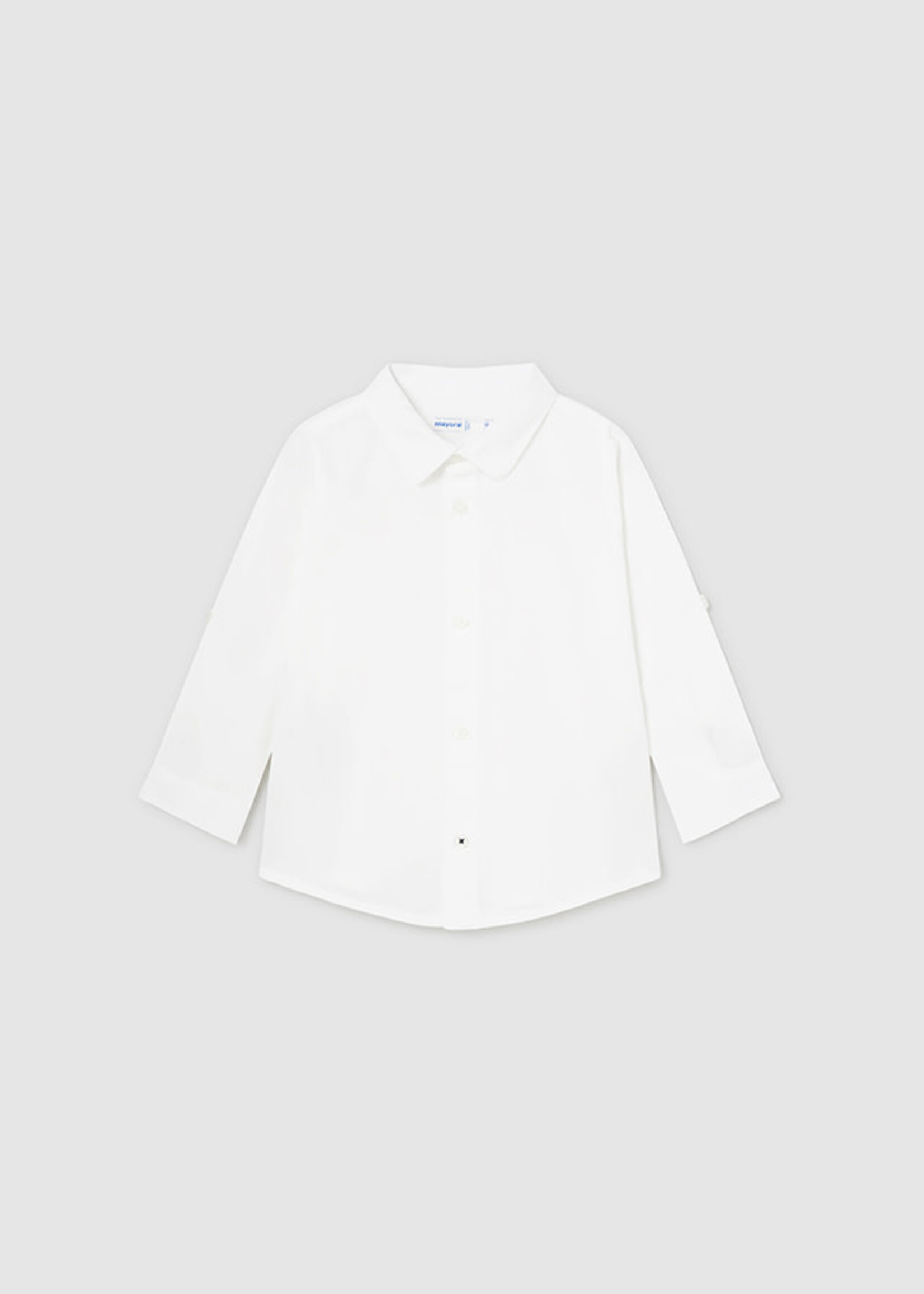 Mayoral Mayoral Basic linen l/s shirt White - 24 00117