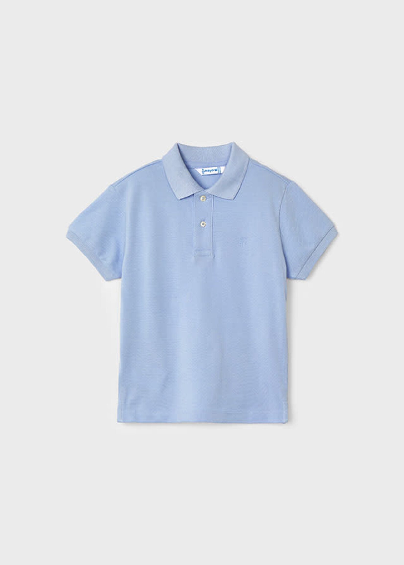 Mayoral Mayoral Basic s/s polo Powder blu - 24 00150