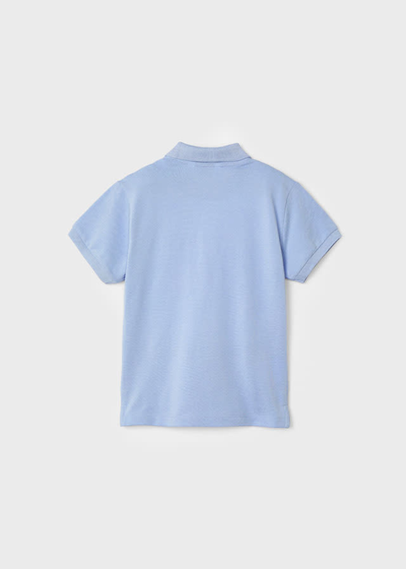 Mayoral Mayoral Basic s/s polo Powder blu - 24 00150