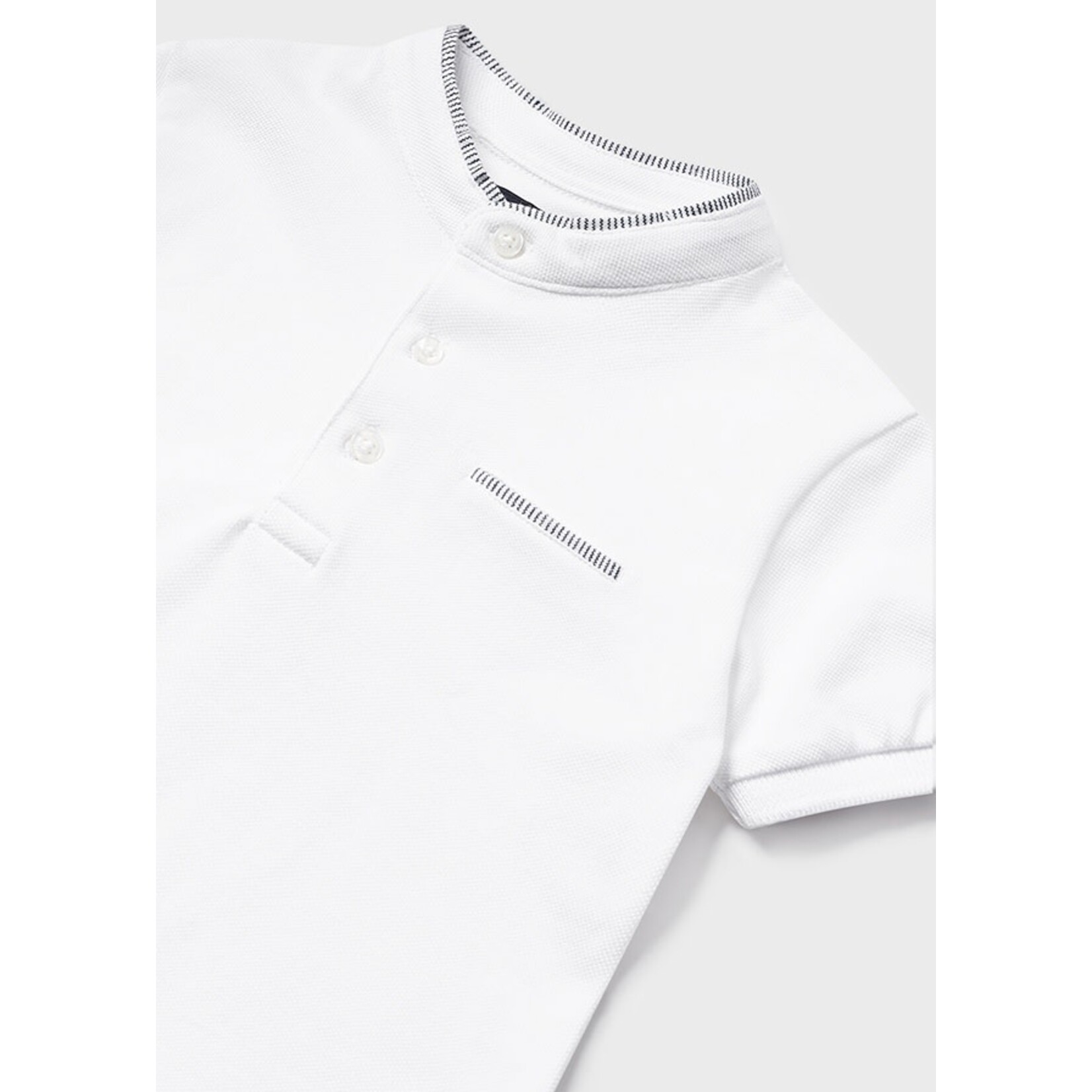 Mayoral Mayoral Polo s/s mao neck White - 24 01104