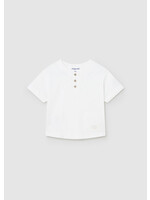 Mayoral Mayoral S/s combined linen shirt White - 24 01016