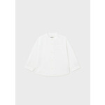 Mayoral Mayoral L/s linen mao shirt White - 24 01115