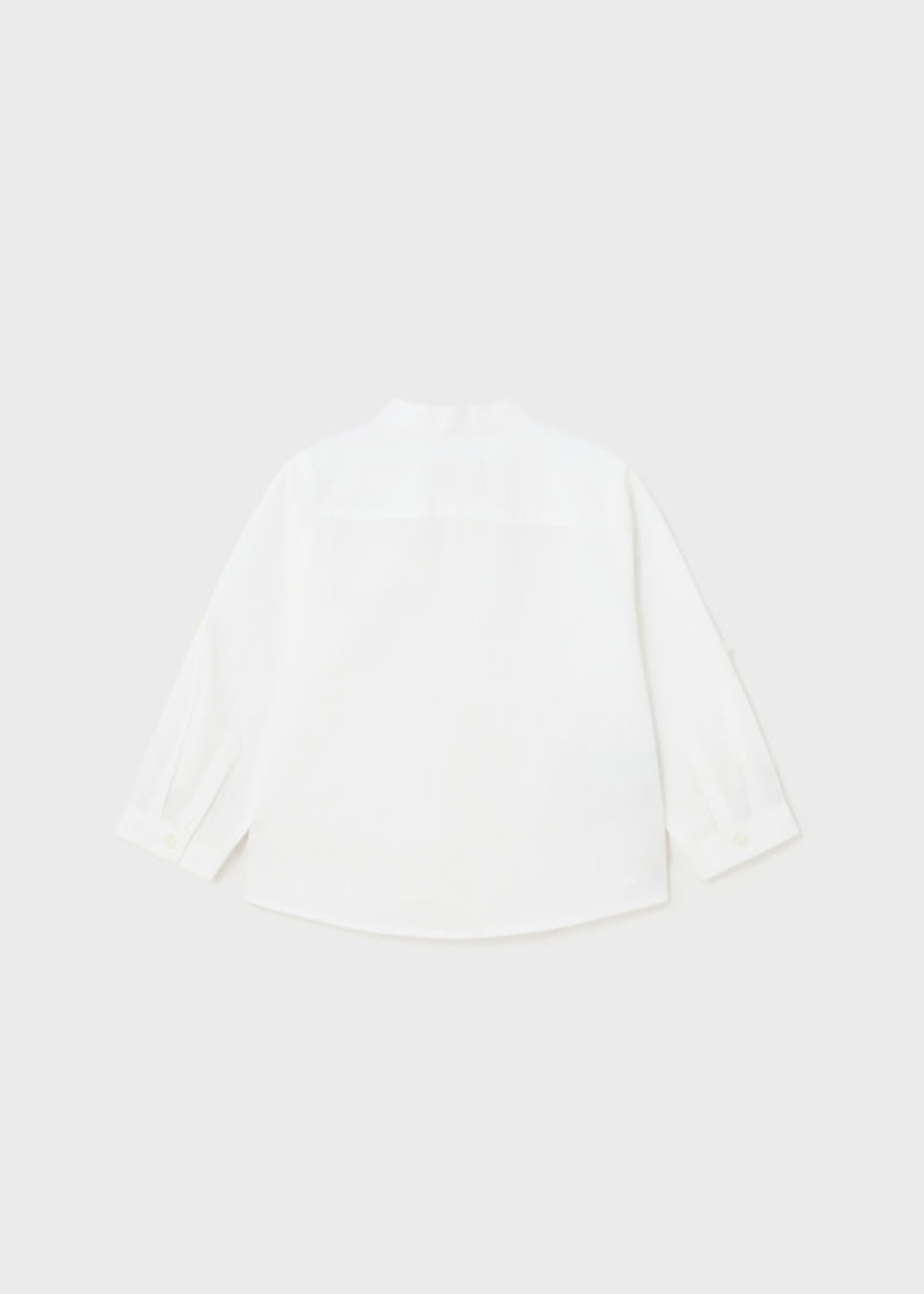 Mayoral Mayoral L/s linen mao shirt White - 24 01115