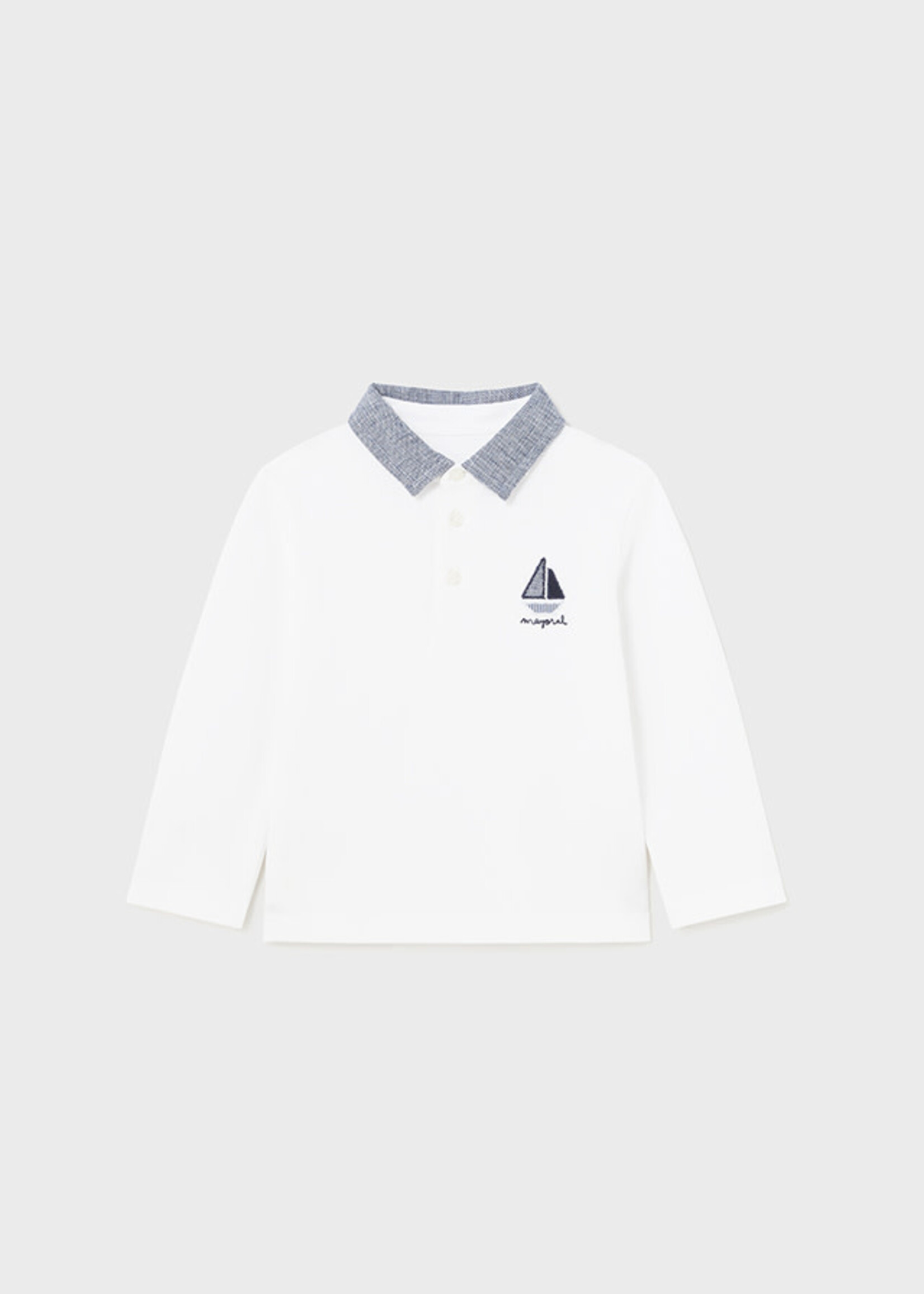 Mayoral Mayoral L/s polo White - 24 01109