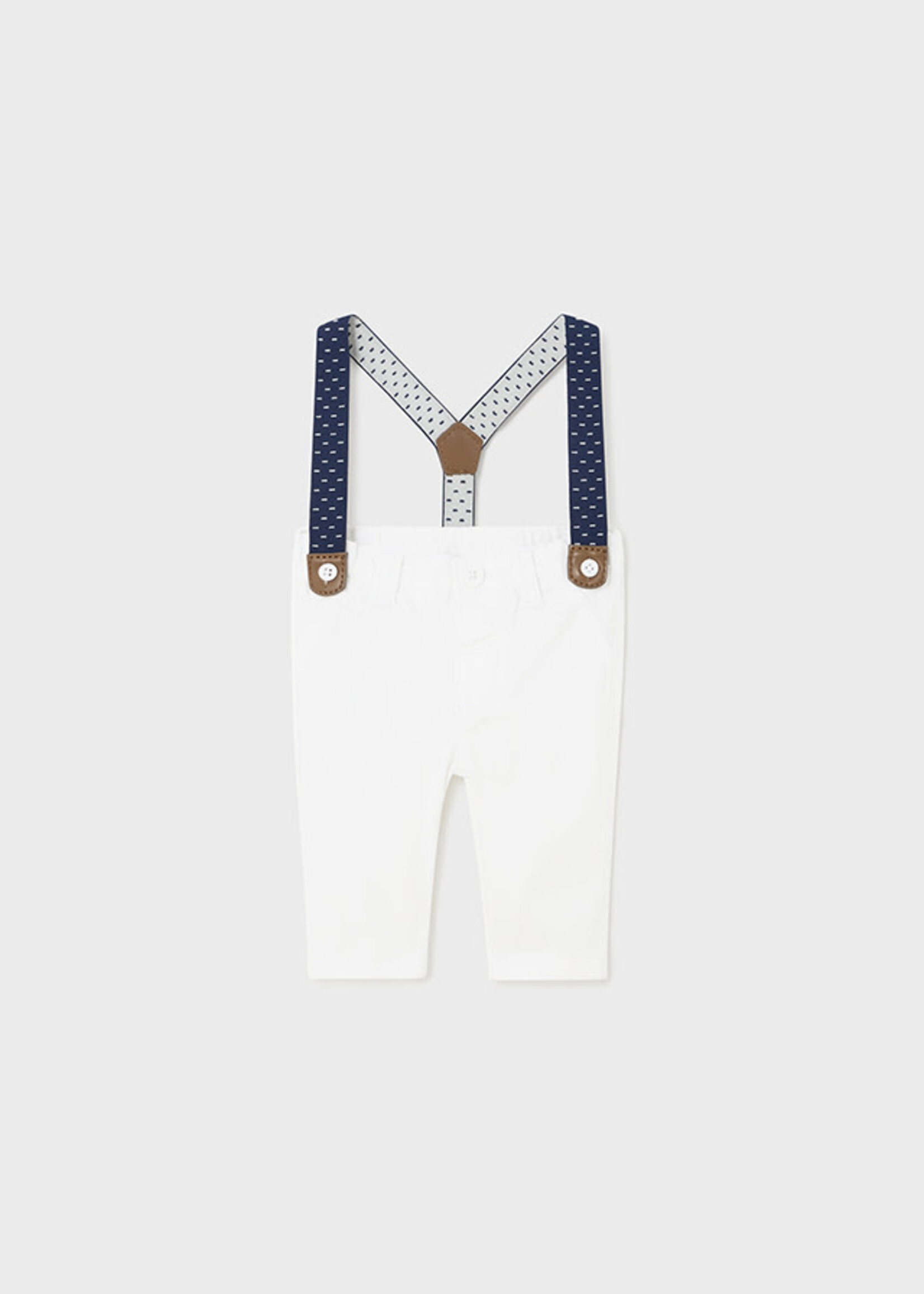 Mayoral Mayoral Long trousers with suspenders White - 24 01536