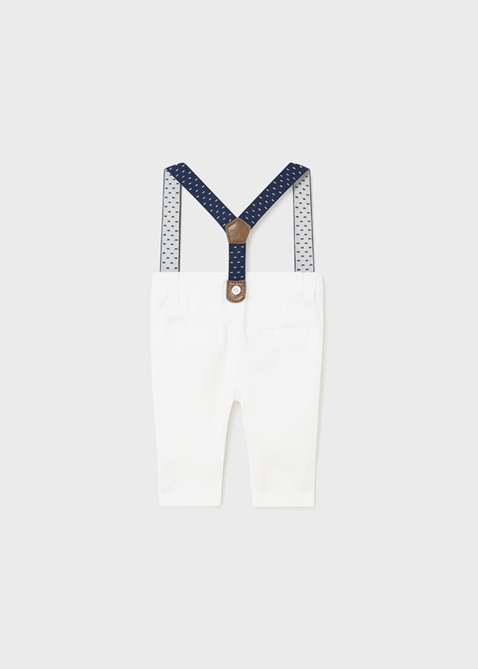Mayoral Mayoral Long trousers with suspenders White - 24 01536