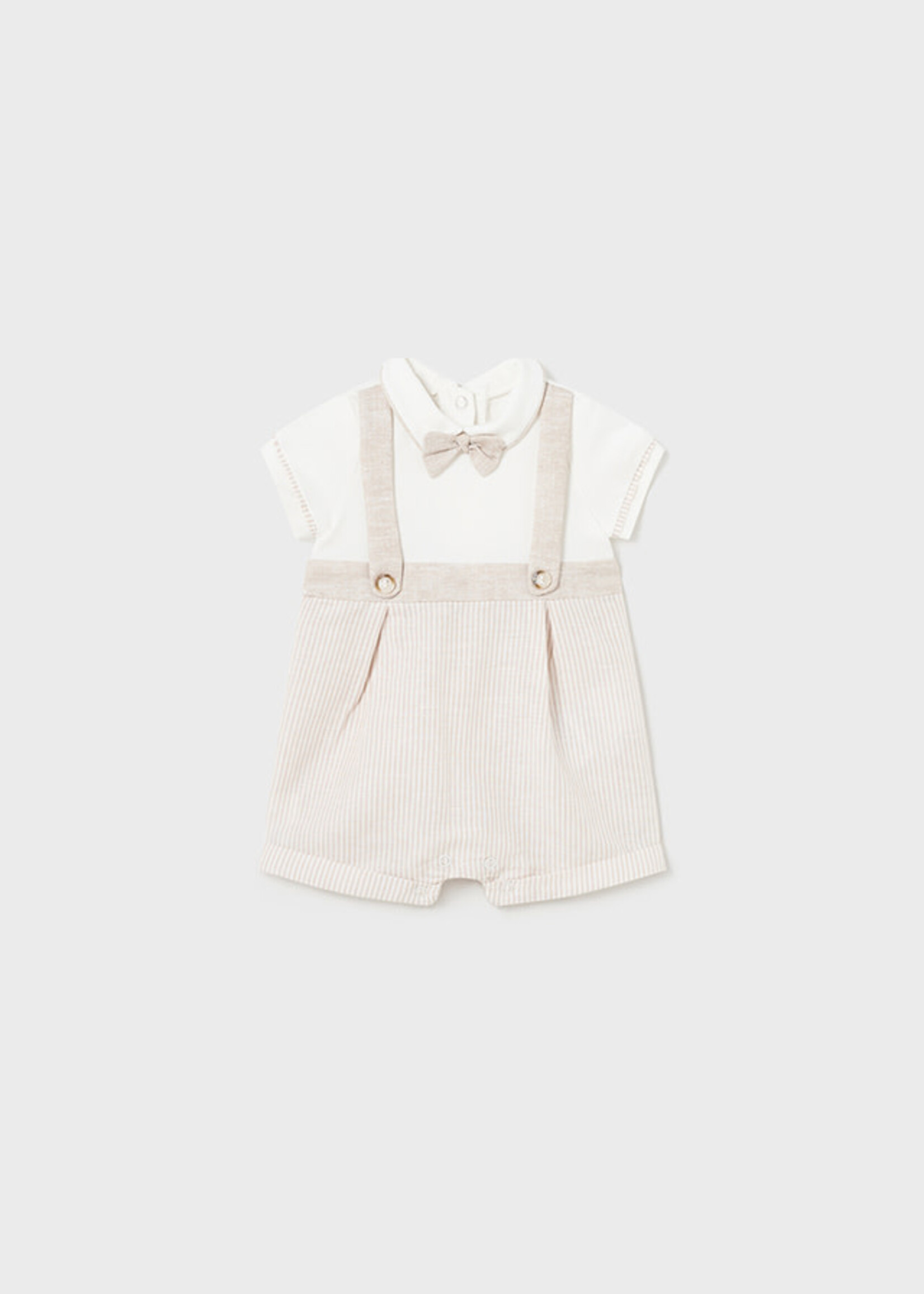 Mayoral Mayoral Romper w/suspender Linen - 24 01636