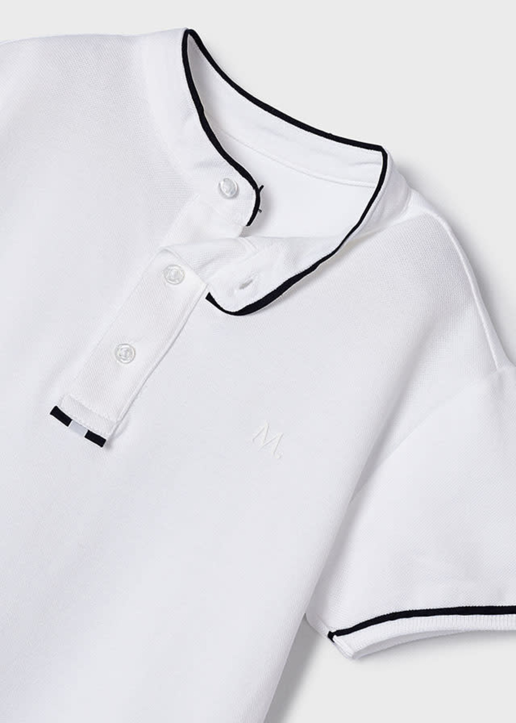 Mayoral Mayoral Polo s/s mao neck White - 24 03102
