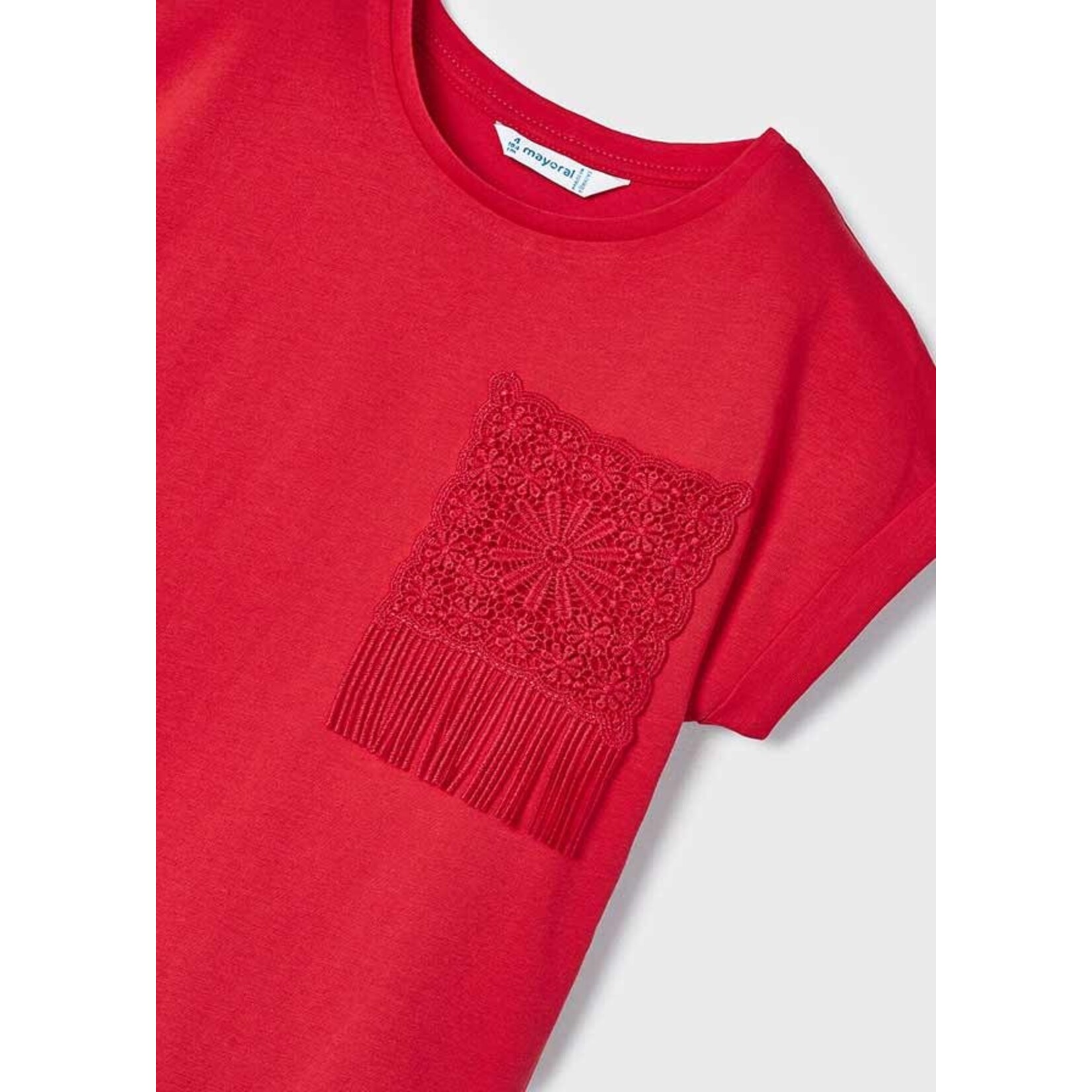 Mayoral Mayoral S/s crochet t-shirt Granadine - 24 03087