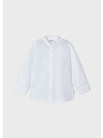 Mayoral Mayoral L/s mao collar linen shirt White - 24 03120