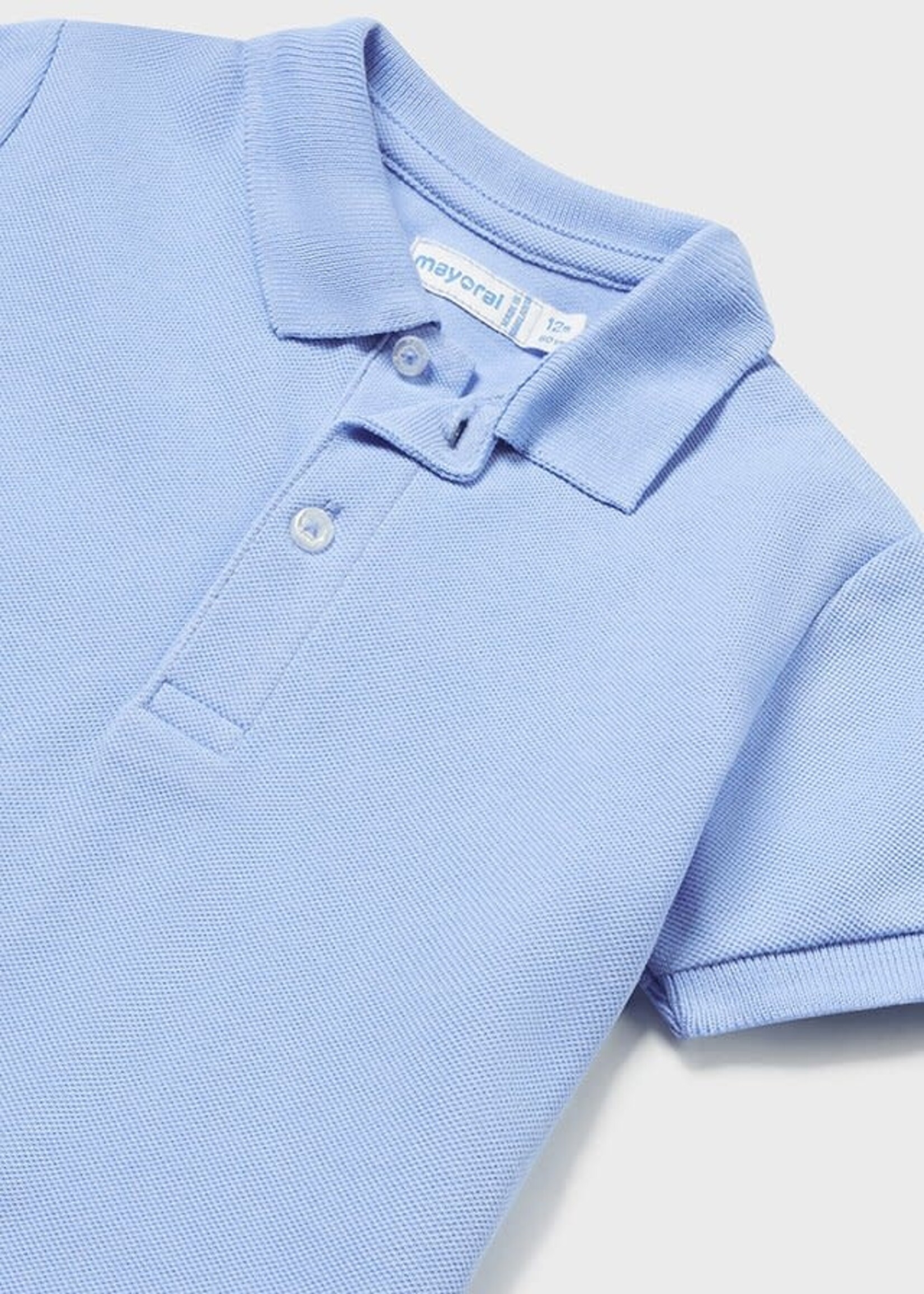 Mayoral Mayoral Basic s/s polo Ocean - 24 00102