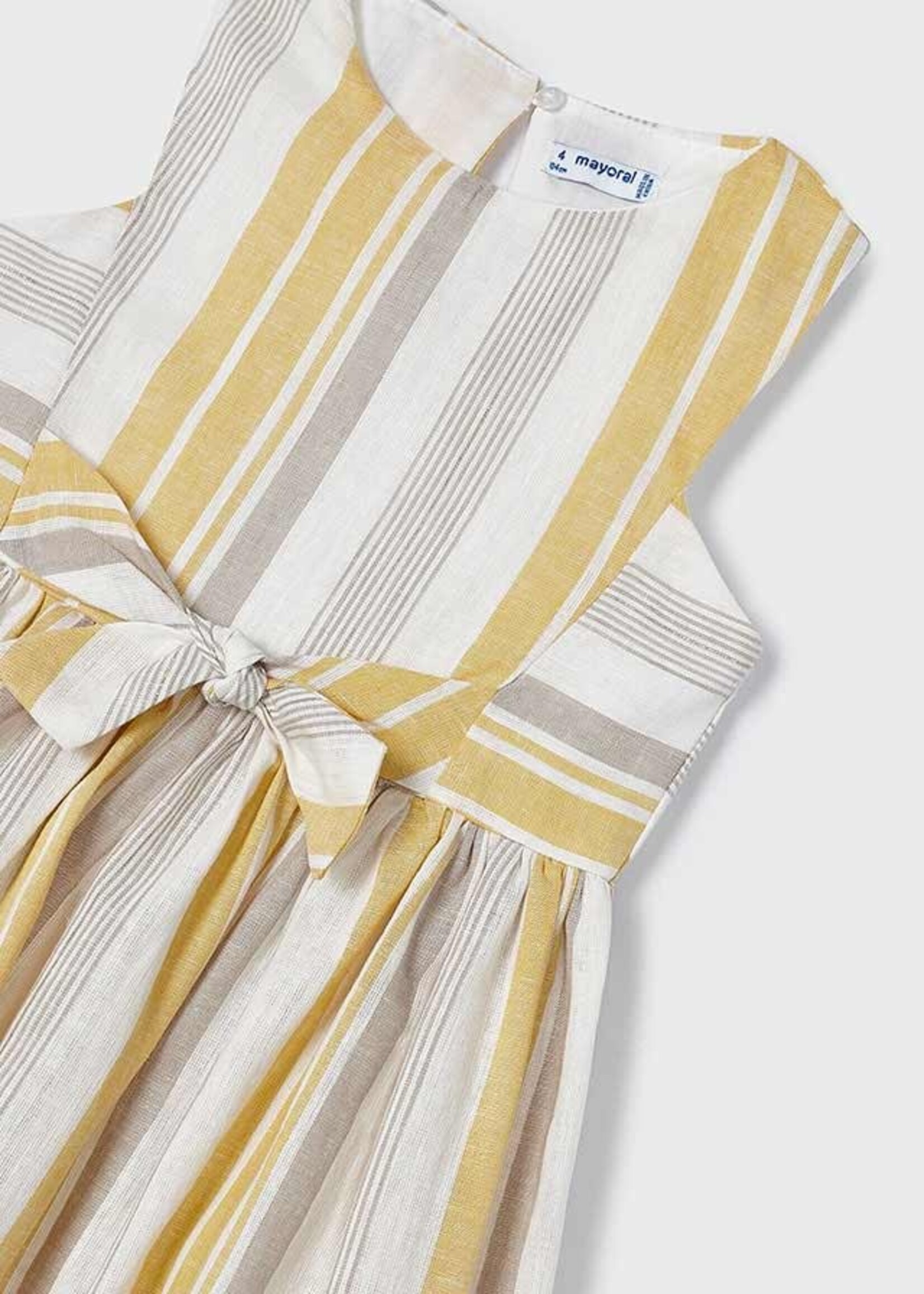 Mayoral Mayoral Stripes dress Honey - 24 03925