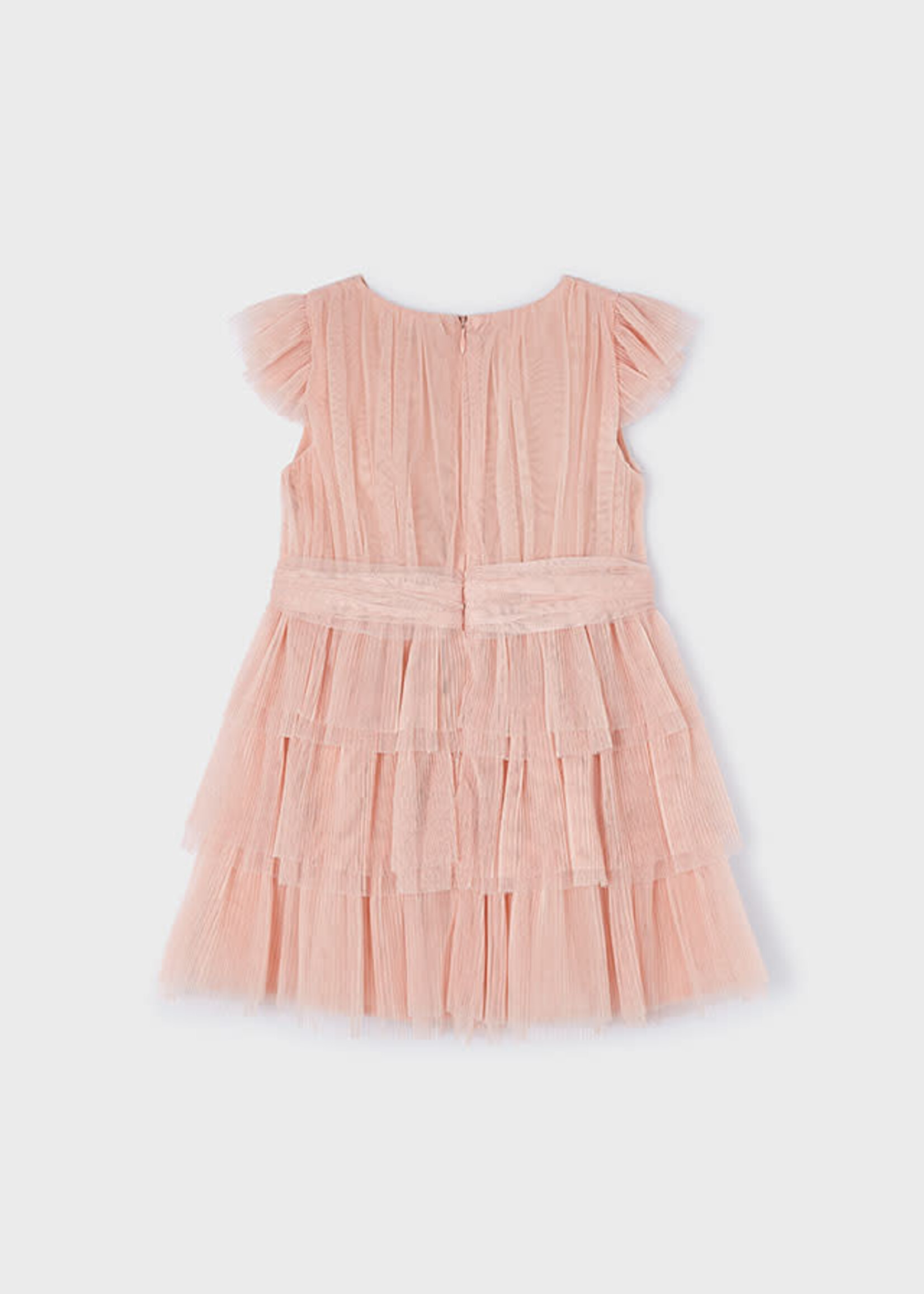 Mayoral Mayoral Pleated tulle dress Nude - 24 03912