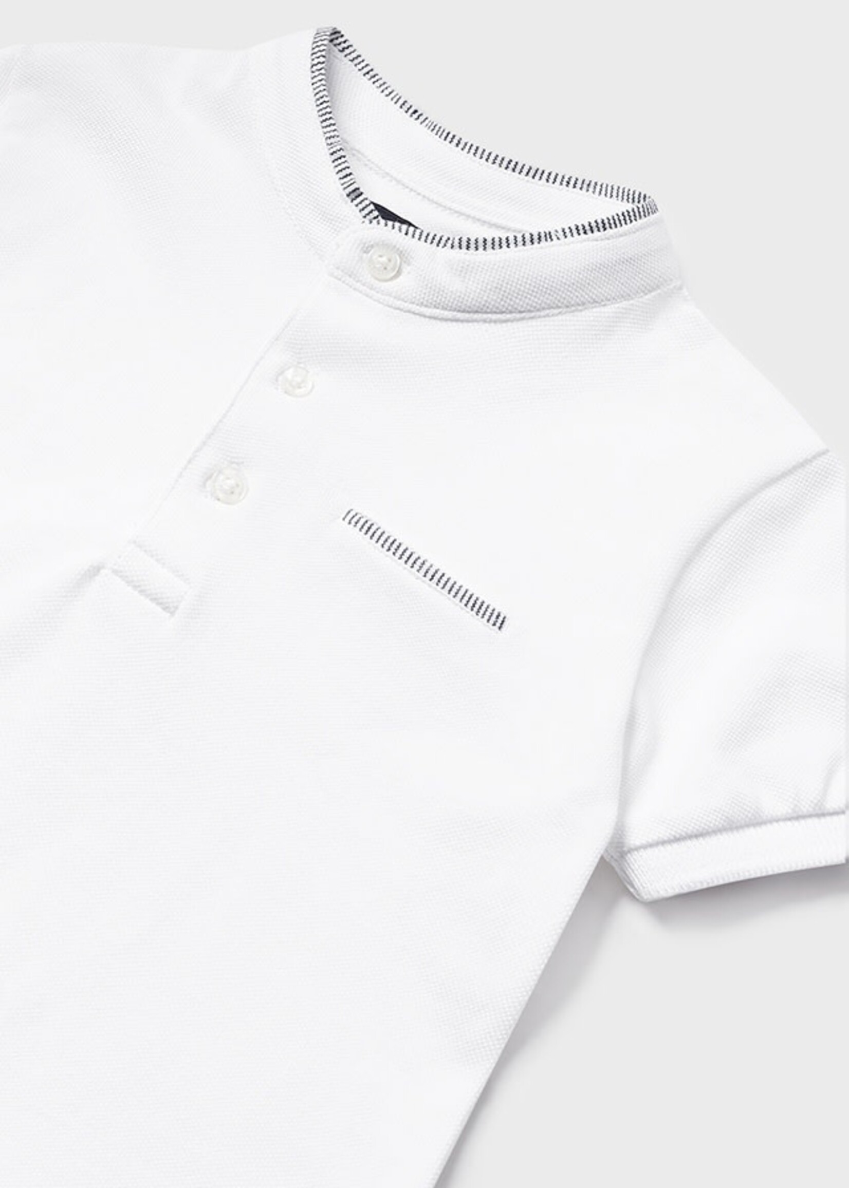 Mayoral Mayoral Polo s/s mao neck White - 24 01104