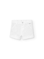 Boboli Satin bermuda shorts for baby boy -BCI white 718309B