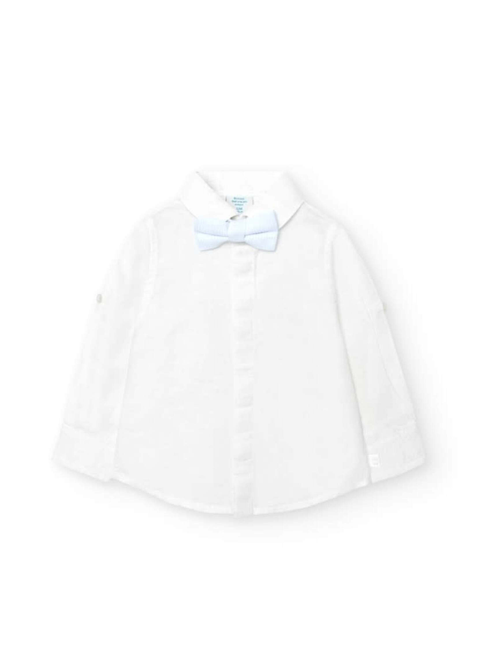 Boboli Boboli Shirt linen for baby boy white 718242B