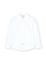Boboli Boboli Linen shirt long sleeves for boy -BCI white 738031