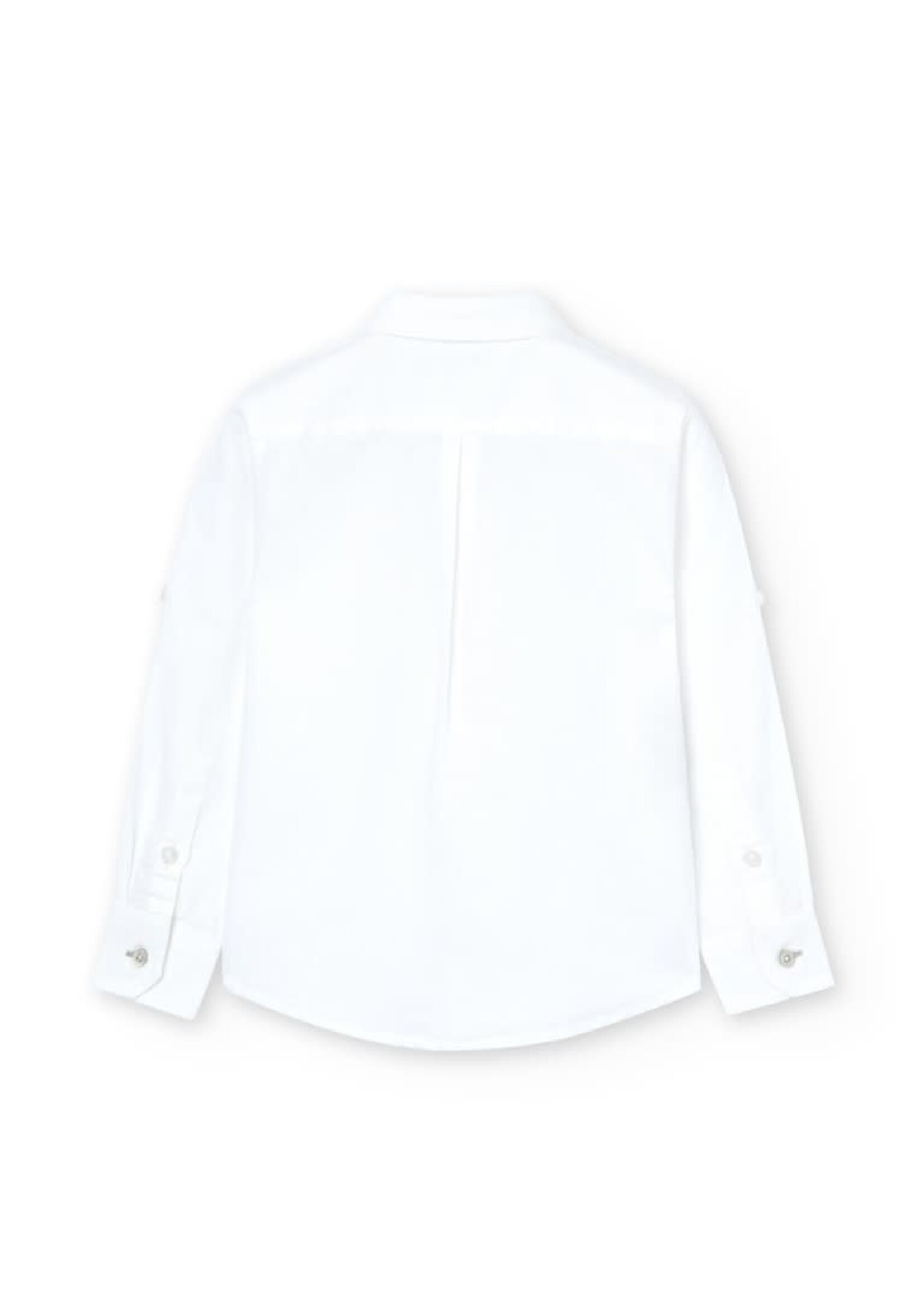 Boboli Linen shirt long sleeves for boy -BCI white 738031
