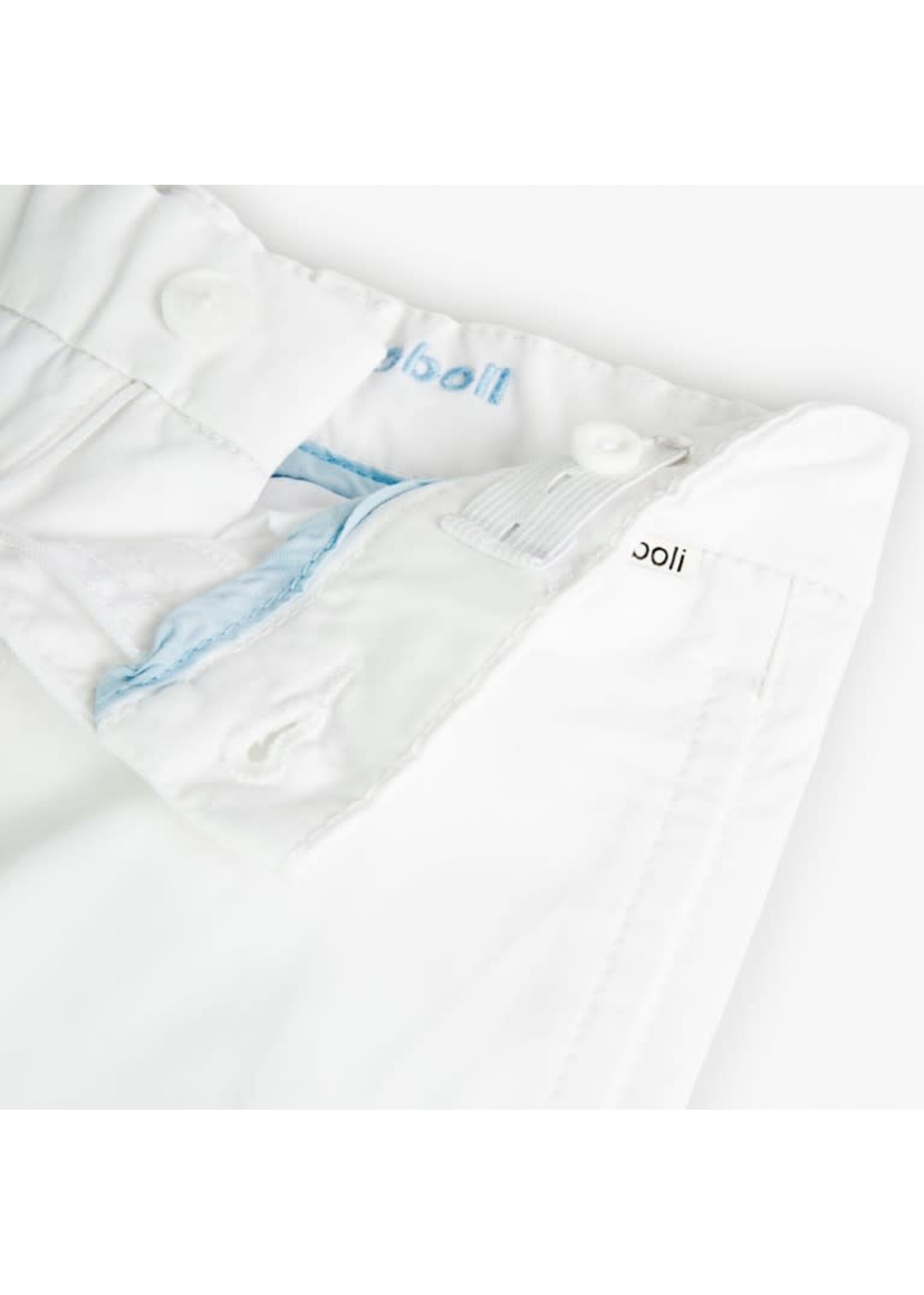 Boboli Satin bermuda shorts for boy -BCI white 738097