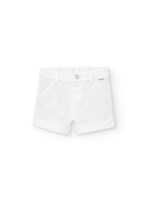 Boboli Satin bermuda shorts for  boy -BCI white 718309