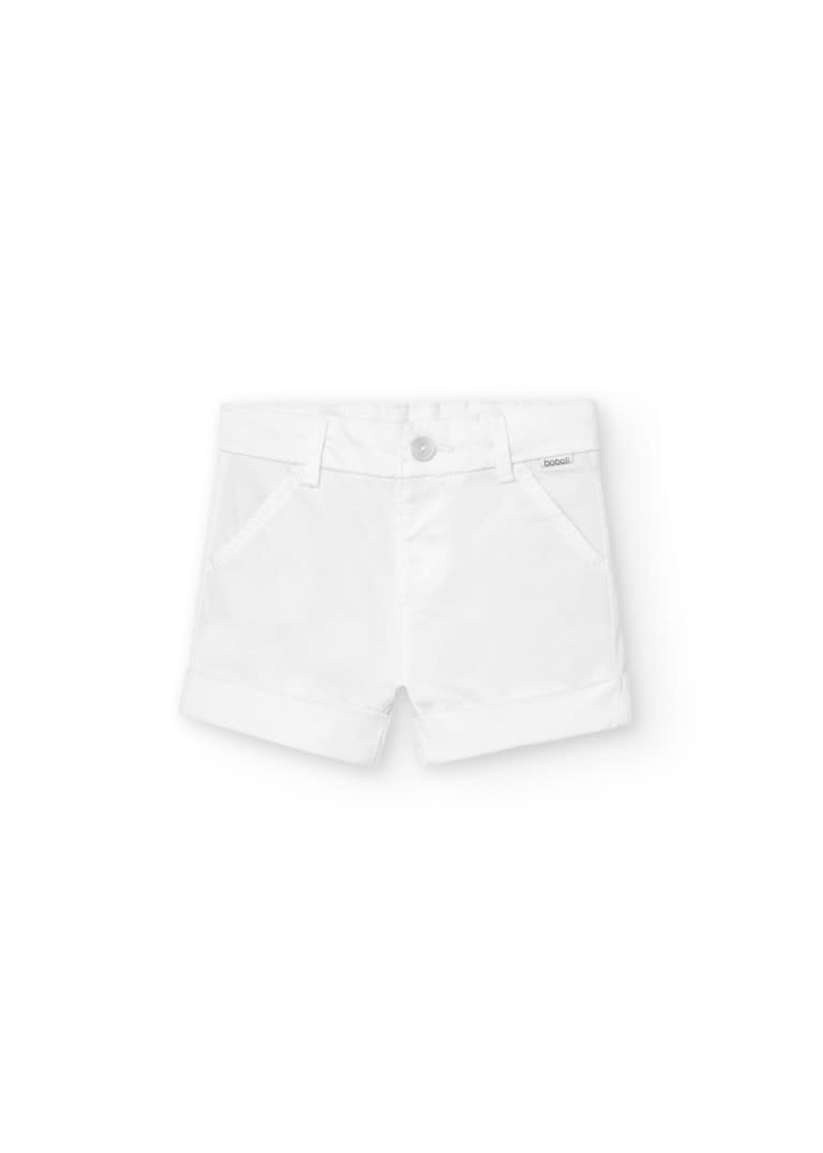 Boboli Satin bermuda shorts for  boy -BCI white 718309