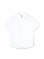 Boboli Boboli Linen shirt short sleeves for boy -BCI white 738266