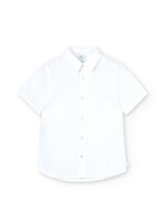 Boboli Linen shirt short sleeves for boy -BCI white 738266