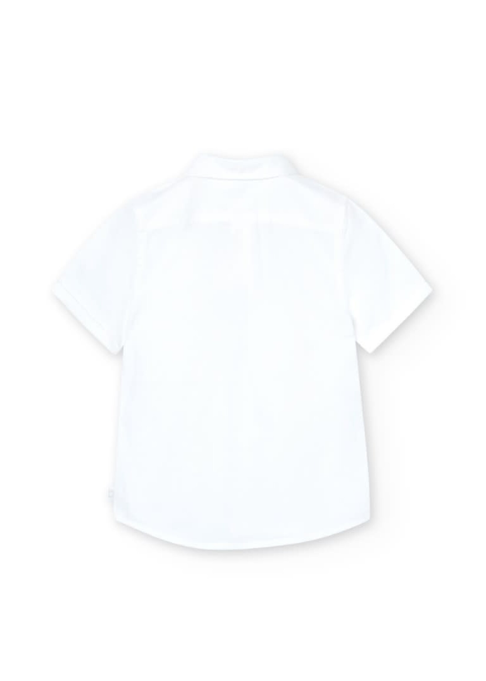 Boboli Boboli Linen shirt short sleeves for boy -BCI white 738266