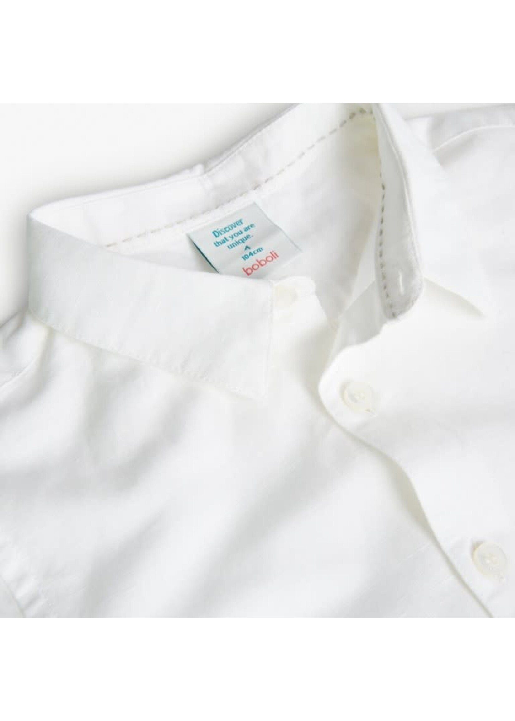 Boboli Boboli Linen shirt short sleeves for boy -BCI white 738266
