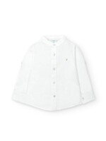 Boboli Linen shirt long sleeves for baby -BCI white 718185