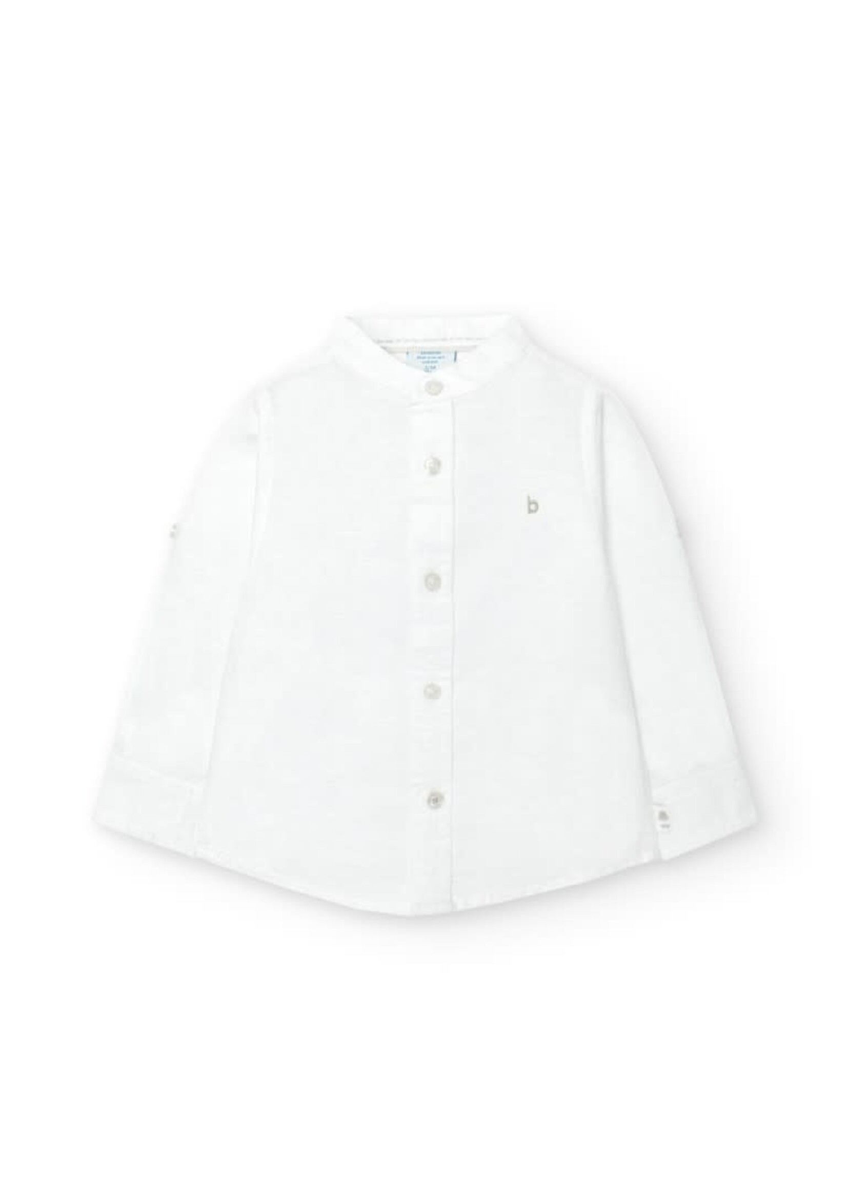 Boboli Boboli Linen shirt long sleeves for baby -BCI white 718185
