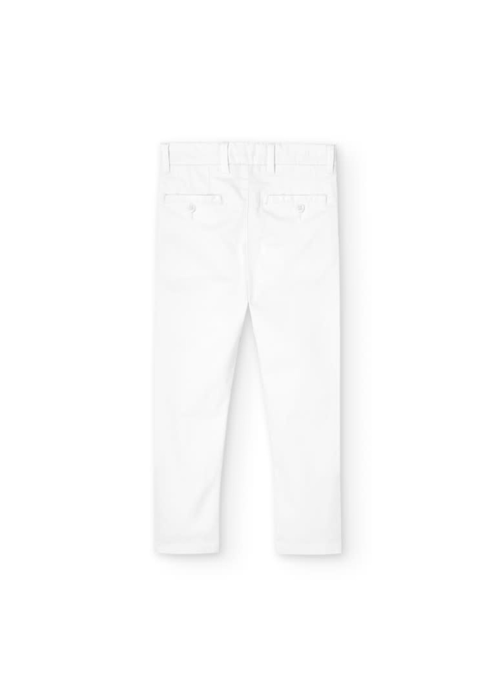 Boboli Stretch satin trousers for boy -BCI white 738042