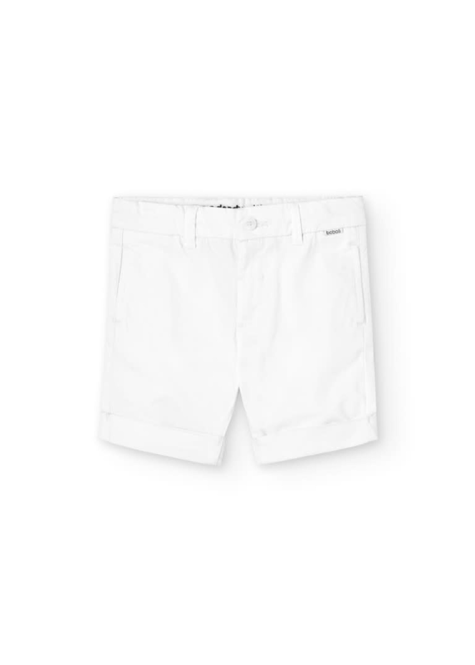 Boboli Satin bermuda shorts for boy -BCI white 738097