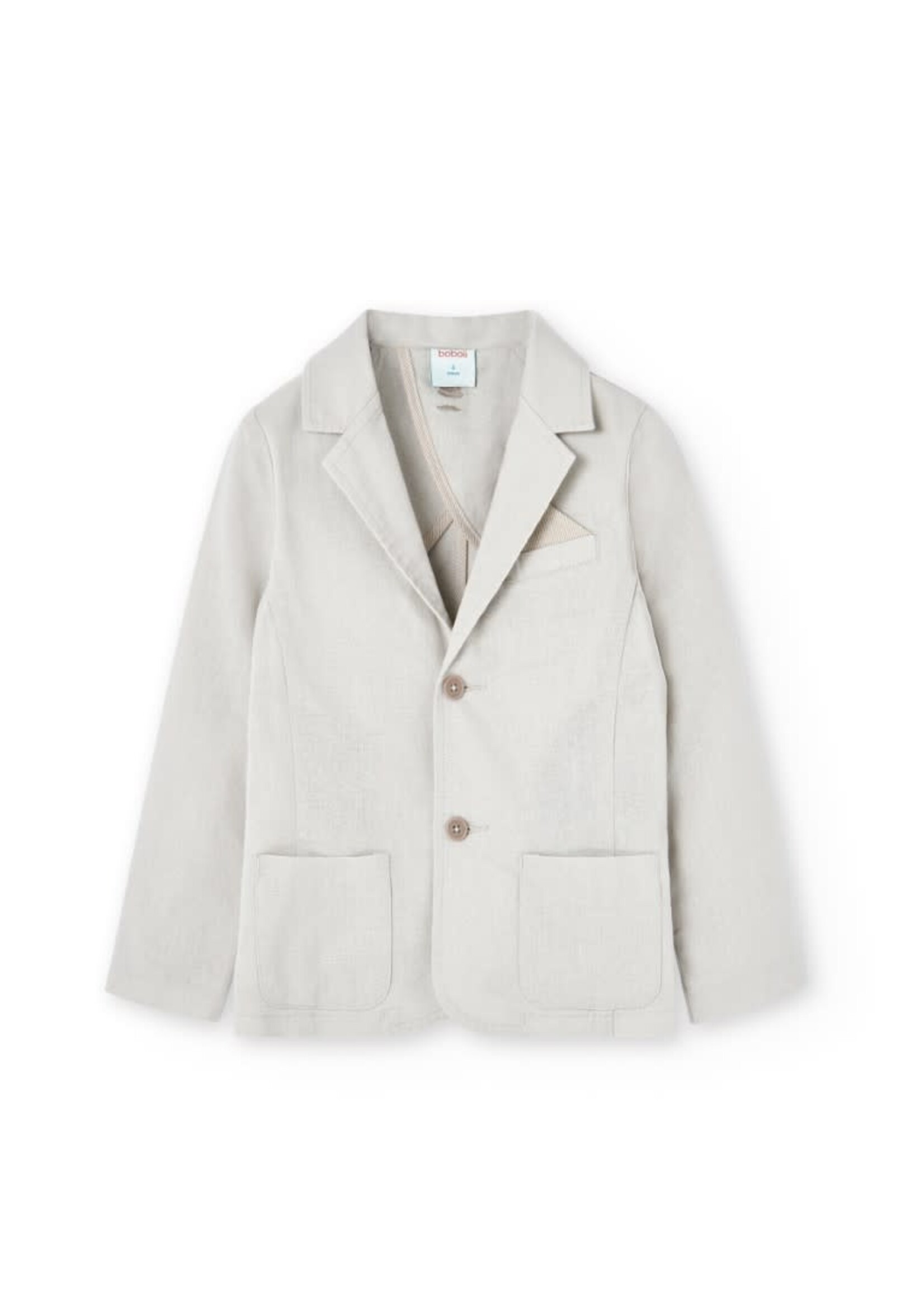 Boboli Boboli Linen blazer for boy -BCI stone 738132