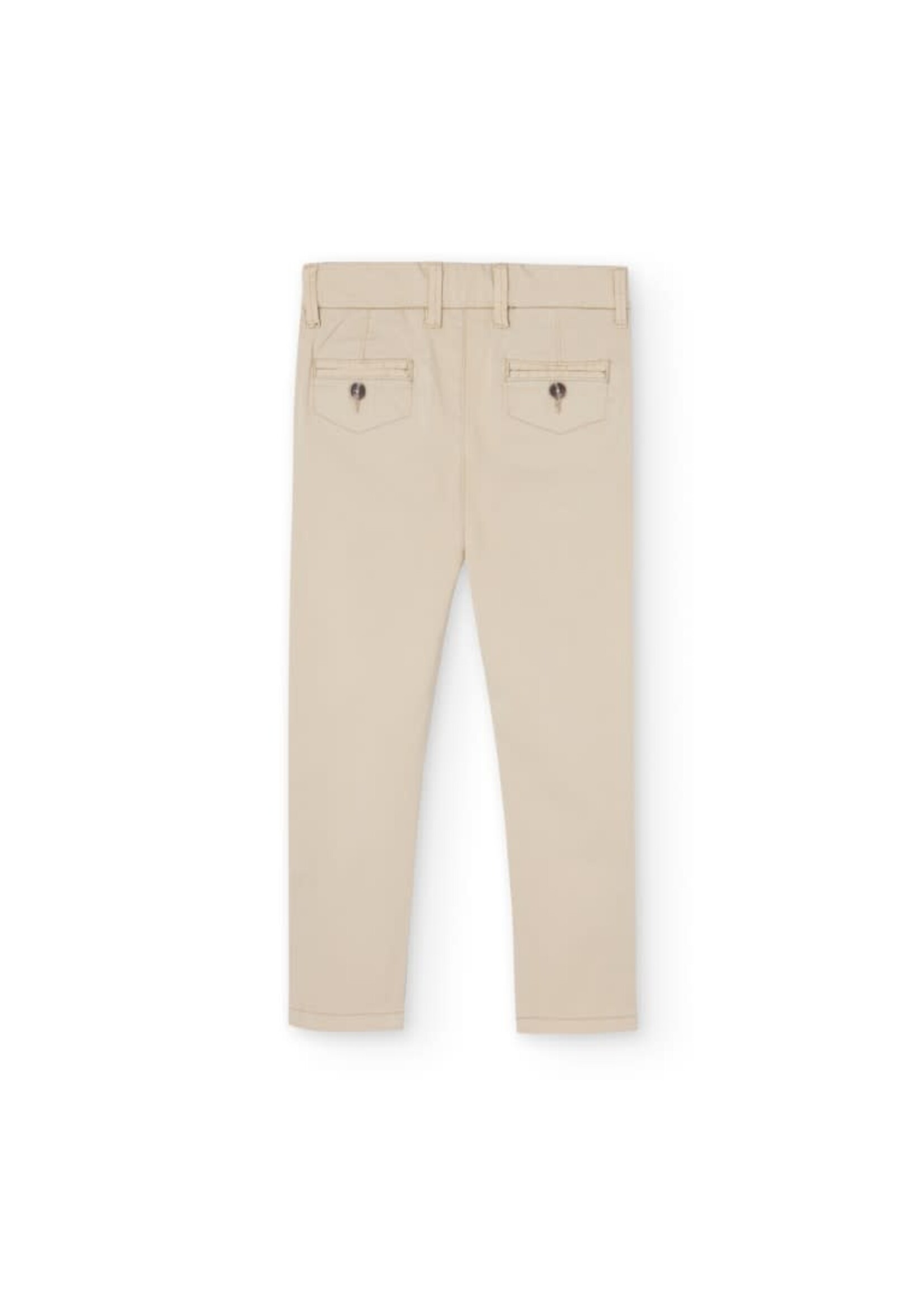 Boboli Boboli Stretch satin trousers for boy -BCI sand 738367
