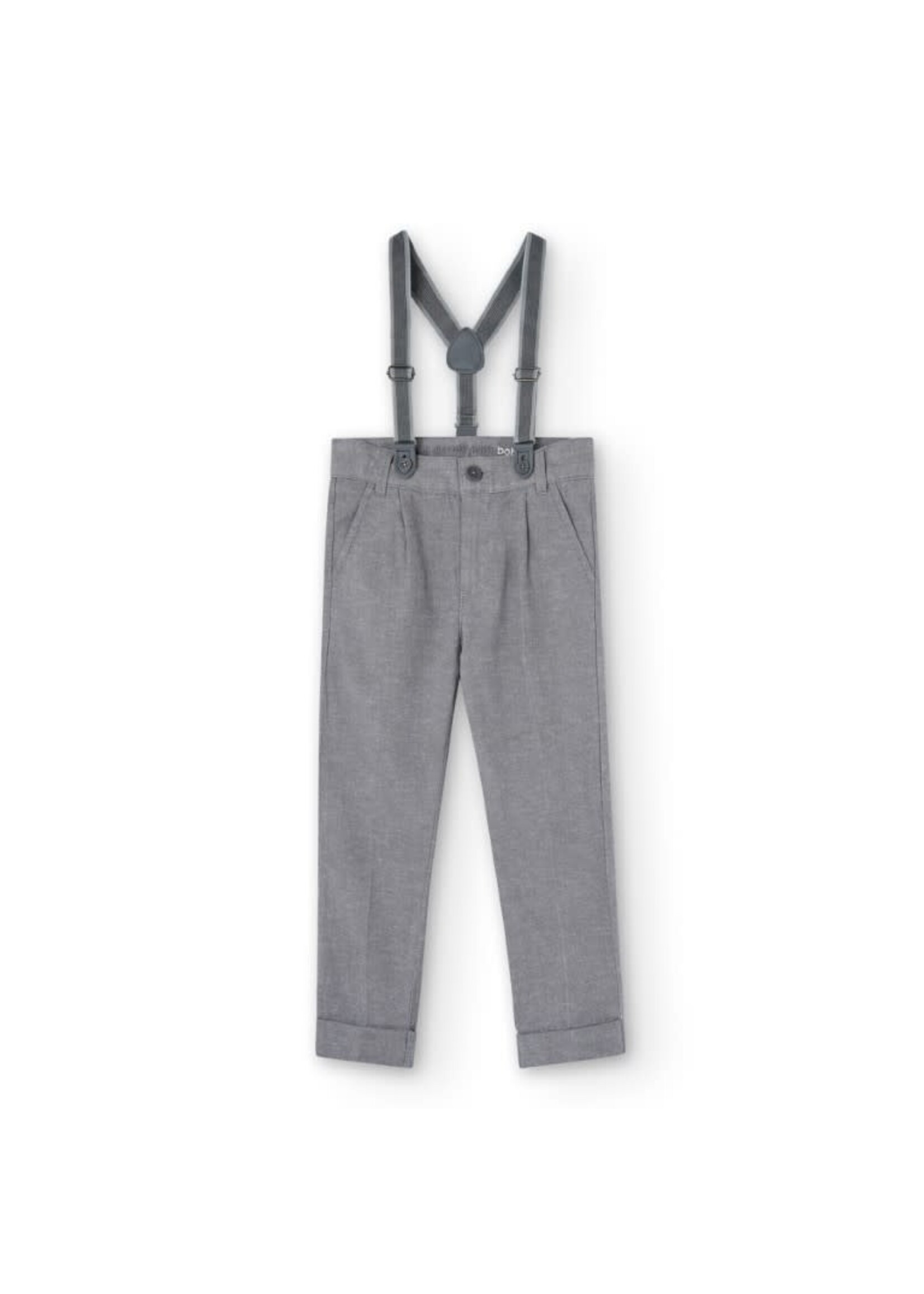 Boboli Boboli Linen trousers denim for boy -BCI eclipse 738491