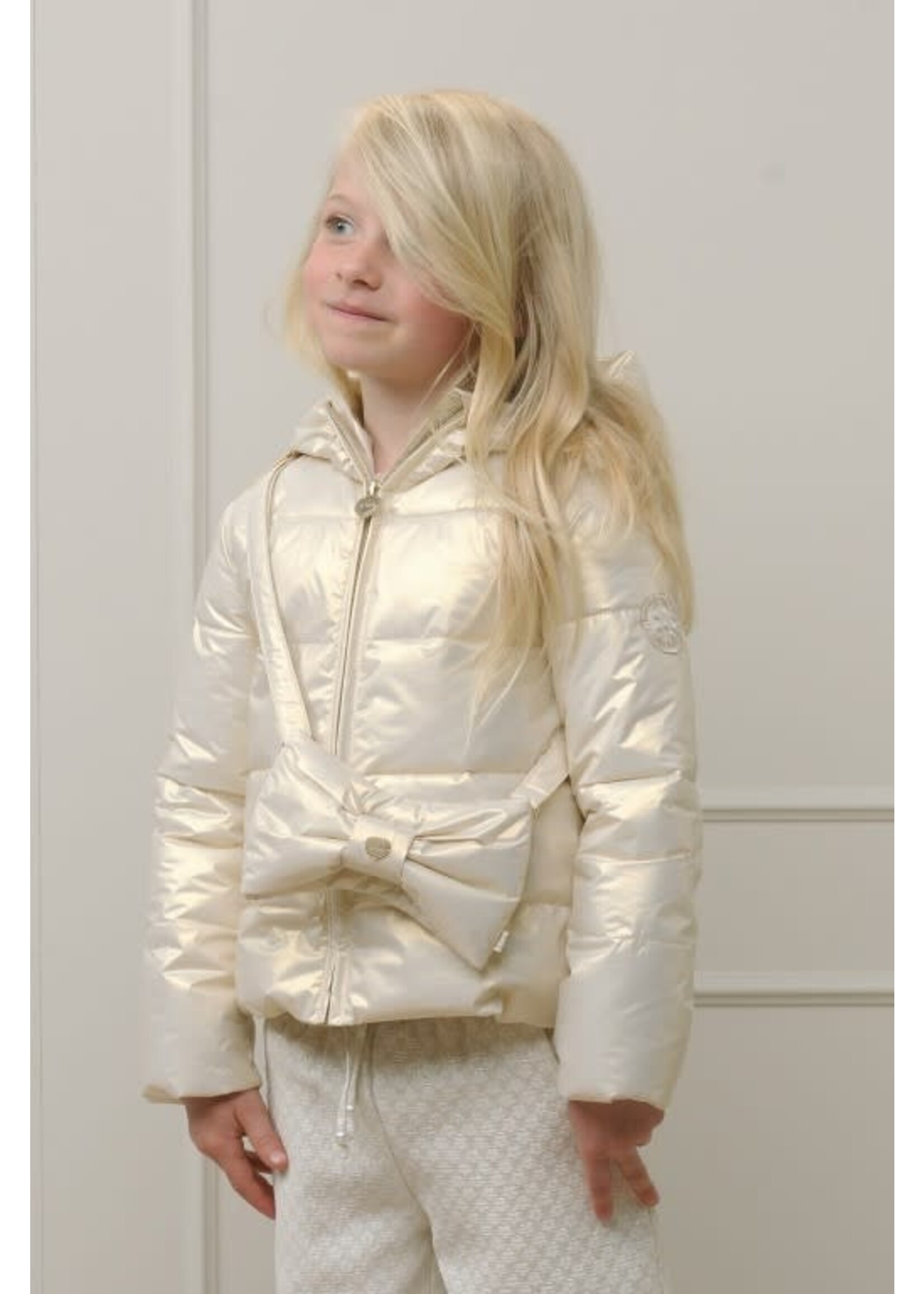 Le Chic Le Chic BABSHA metal-look summer coat C312-5200 Pearled Ivory