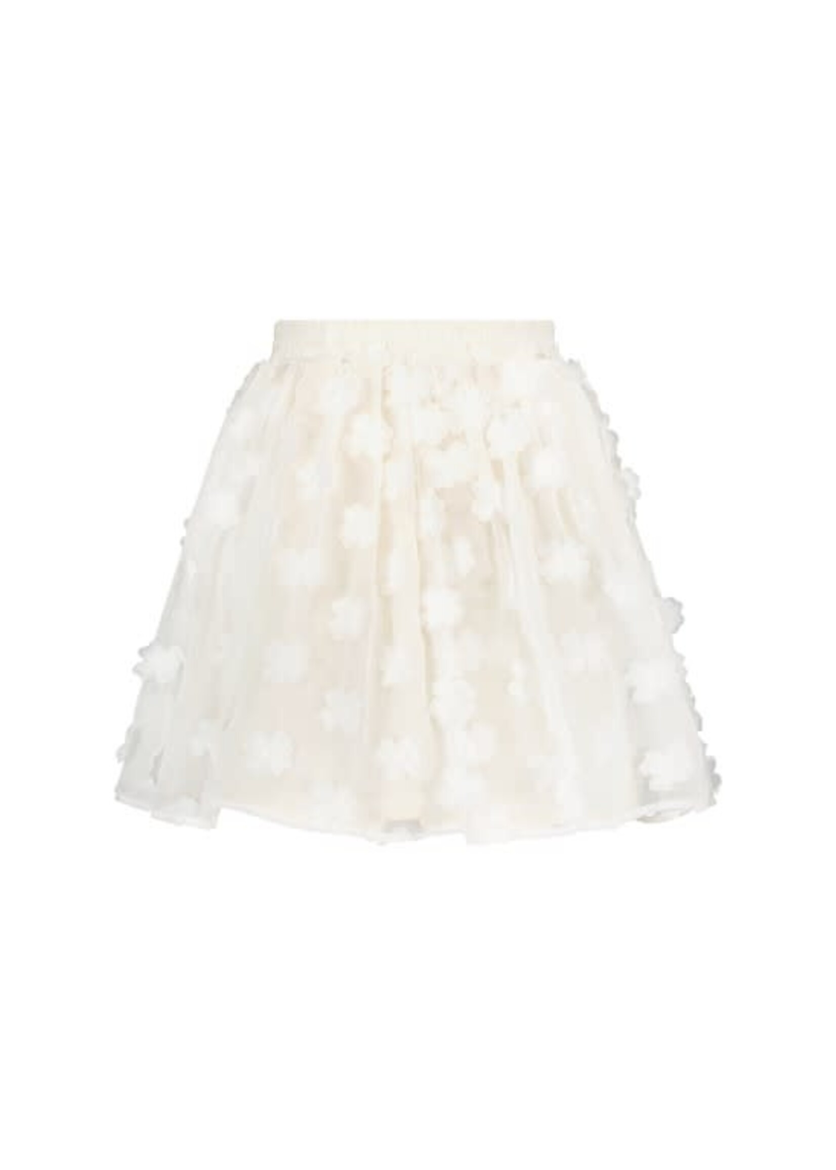 Le Chic Le Chic TWILIGHT flower voile skirt C312-5700 Off White