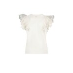Le Chic Le Chic NOBLESSE sparkly net T-shirt C312-5402 Off White