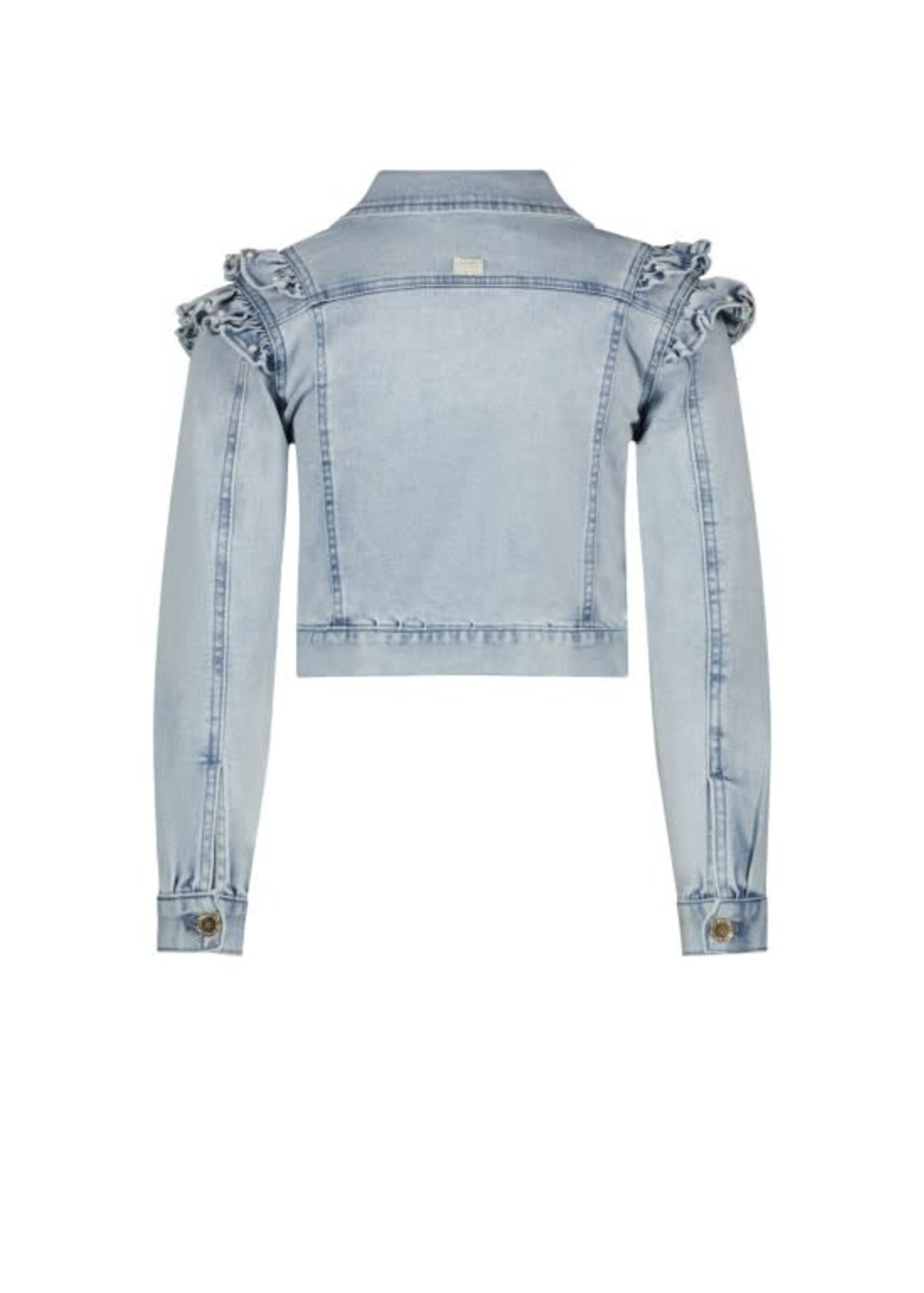 Le Chic Le Chic ALLY ruffles at armhole jacket C312-5180 Classic Light Denim