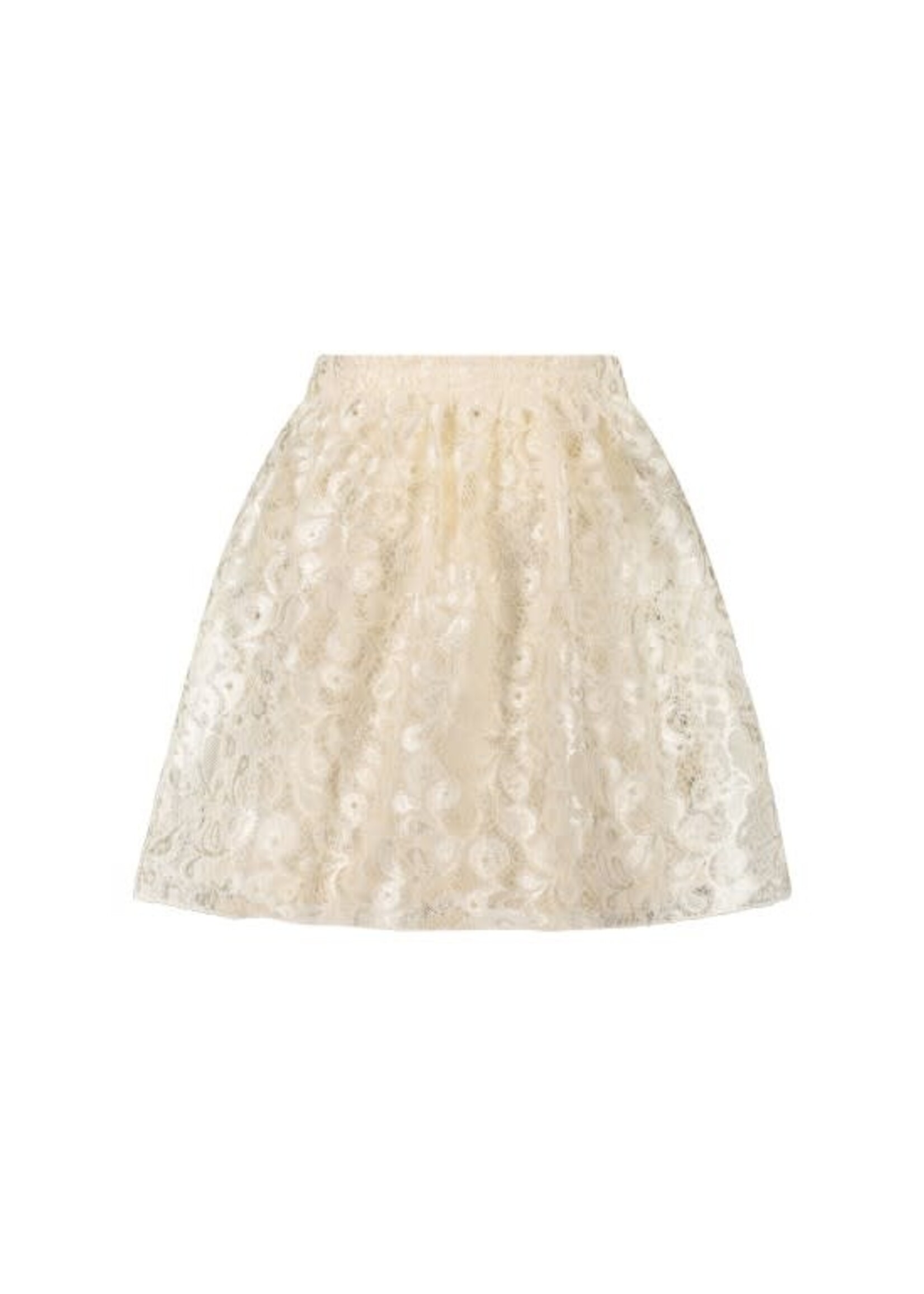 Le Chic Le Chic TRUTHY lace & pearls skirt C312-5708 Oatmeal Elite